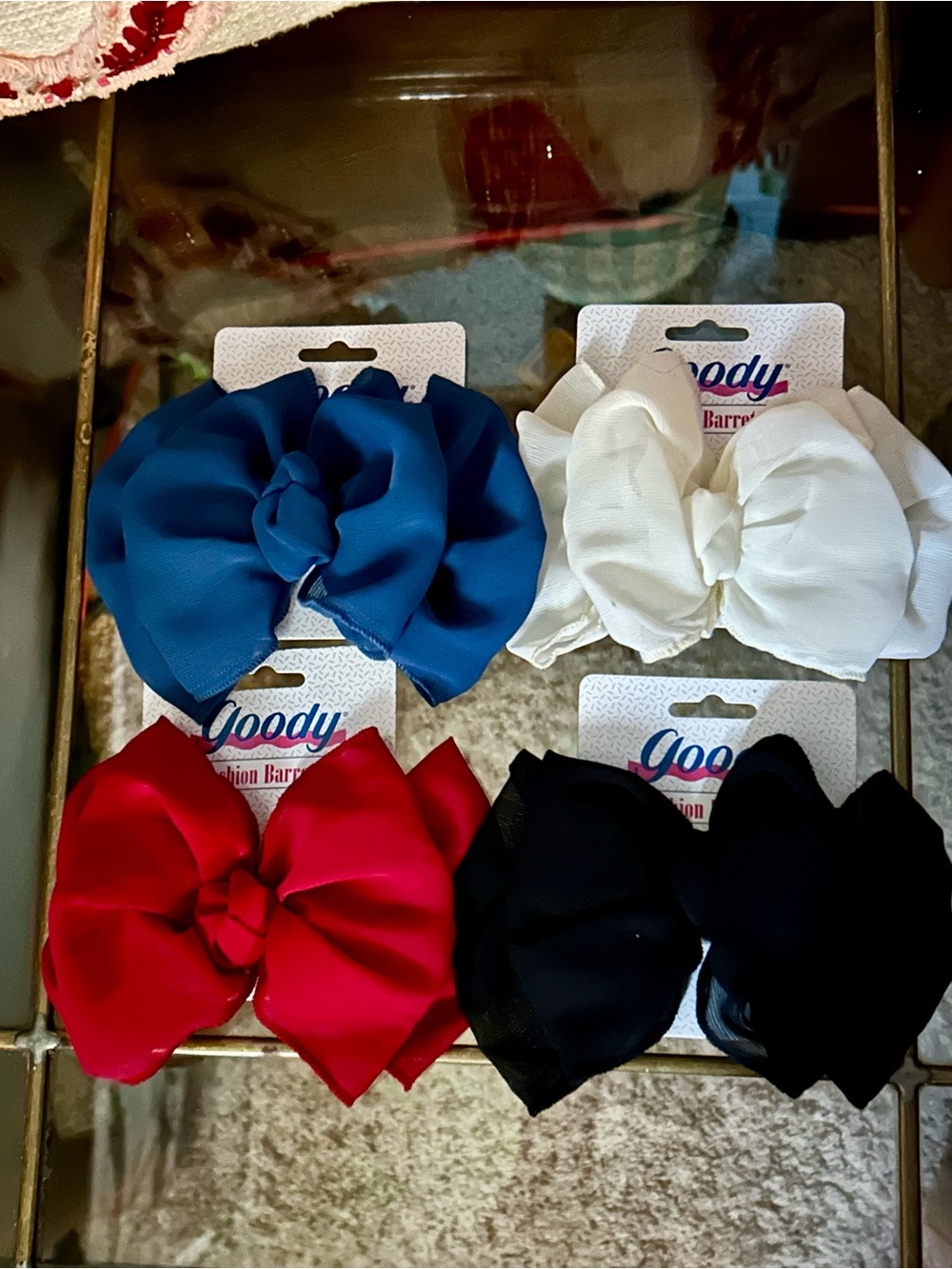 Vintage 1996 Goody Hair Bow Barrettes Set of 4 NOS Deadstock 90s